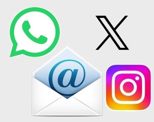 Social media and email icons